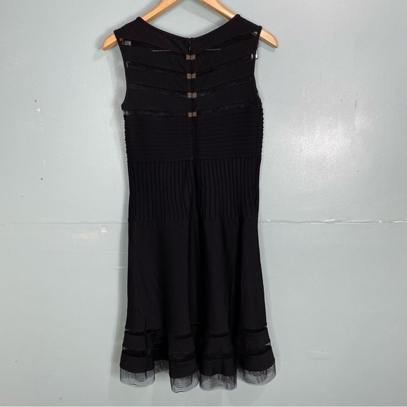 Tadashi Shoji Black Mini Sleeveless‎ Ribbed Sz Petite Large - Picture 4 of 8